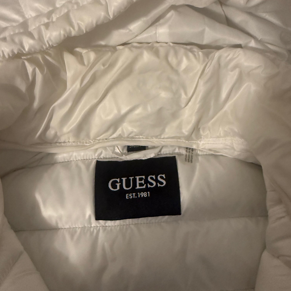 Guess White Puffer Jacket